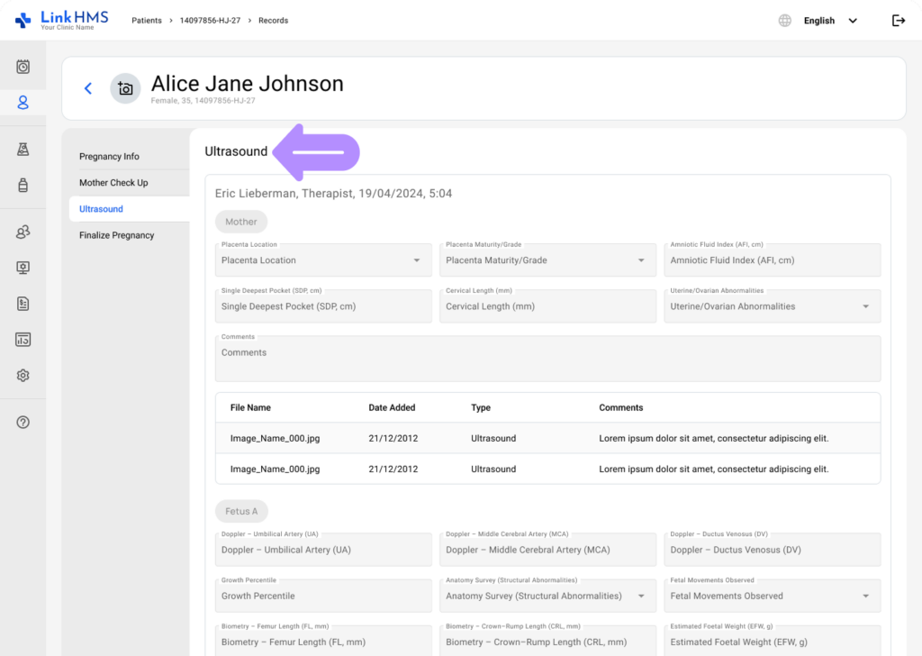 LinkHMS review pregnancy history 8
