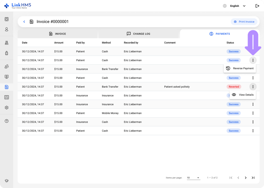 LinkHMS reverse payment 1