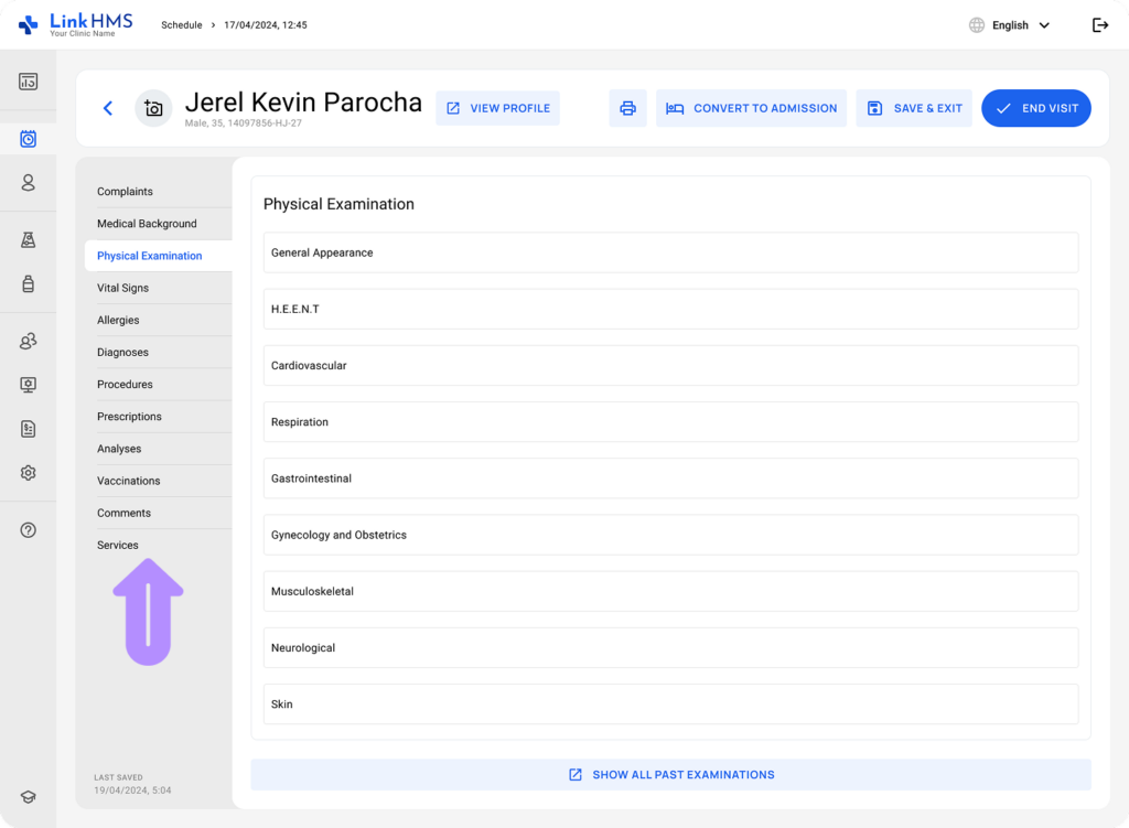 LinkHMS - visit invoices 1