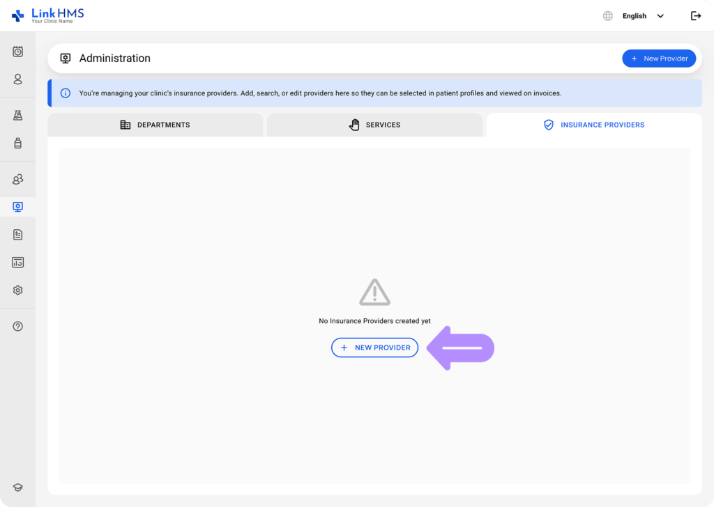 LinkHMS create insurance provider 4