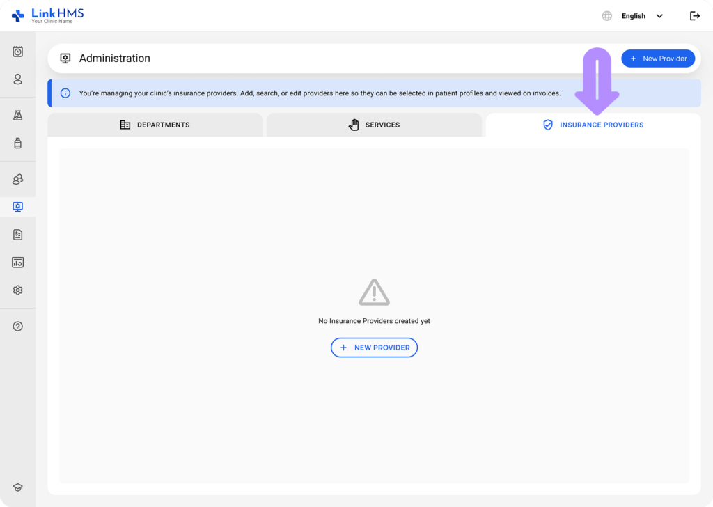LinkHMS create insurance provider 5