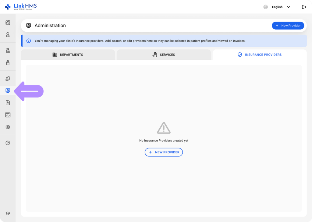 LinkHMS create insurance provider 6