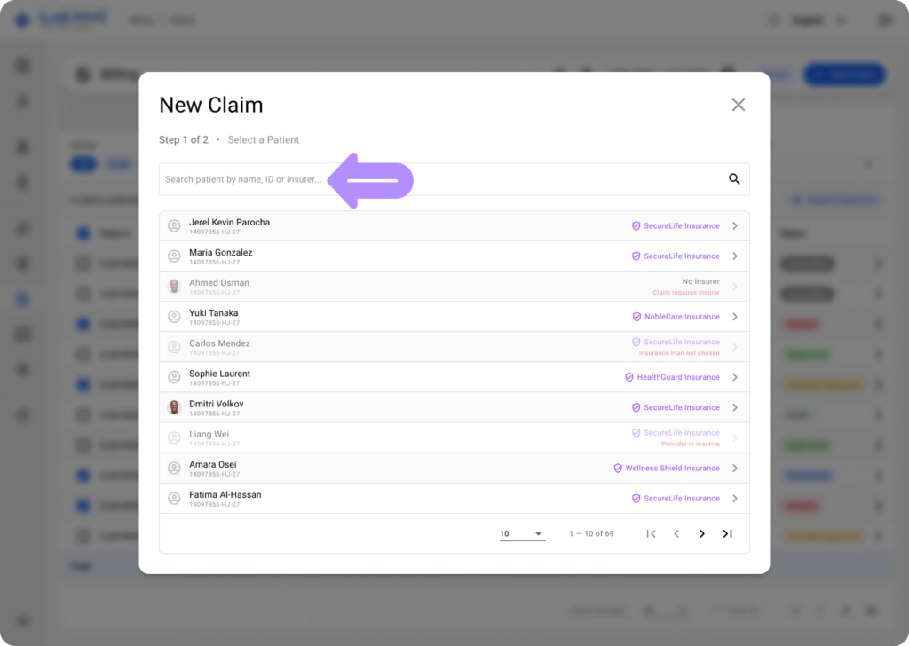 inkHMS create claims 5