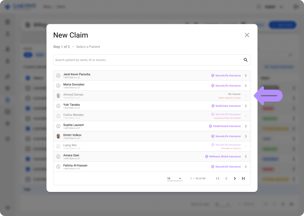 inkHMS create claims 6