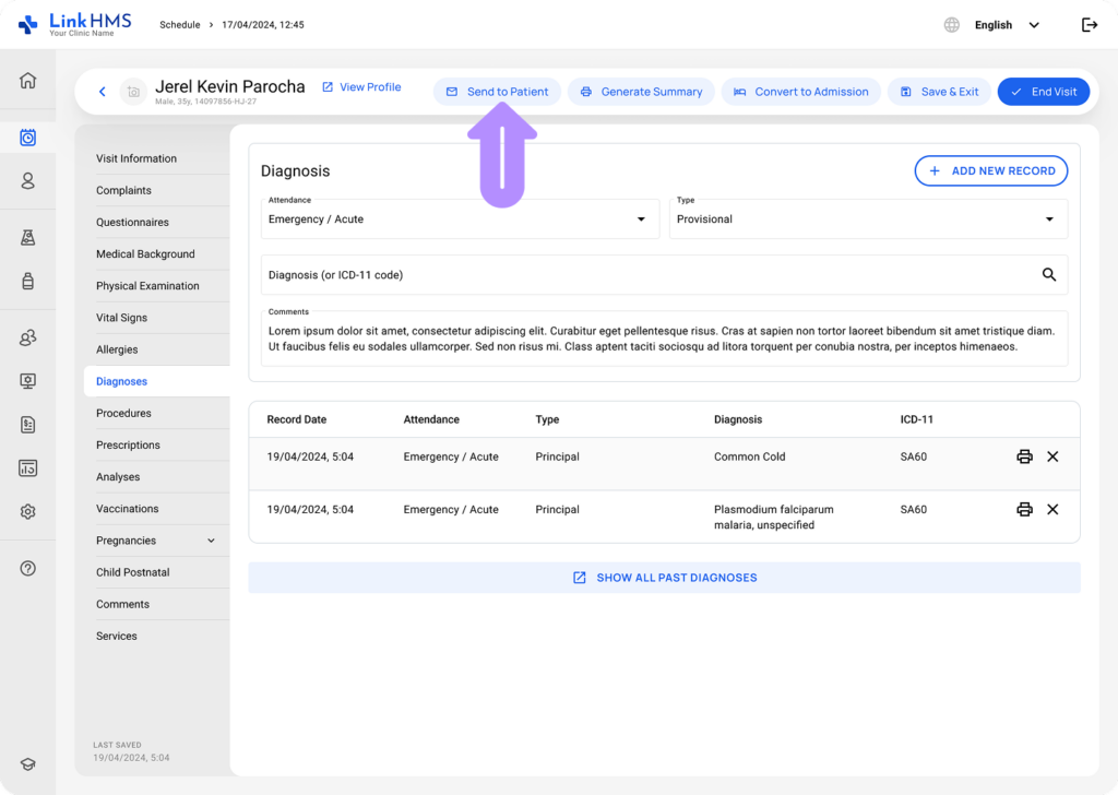 LinkHMS email notifications 15