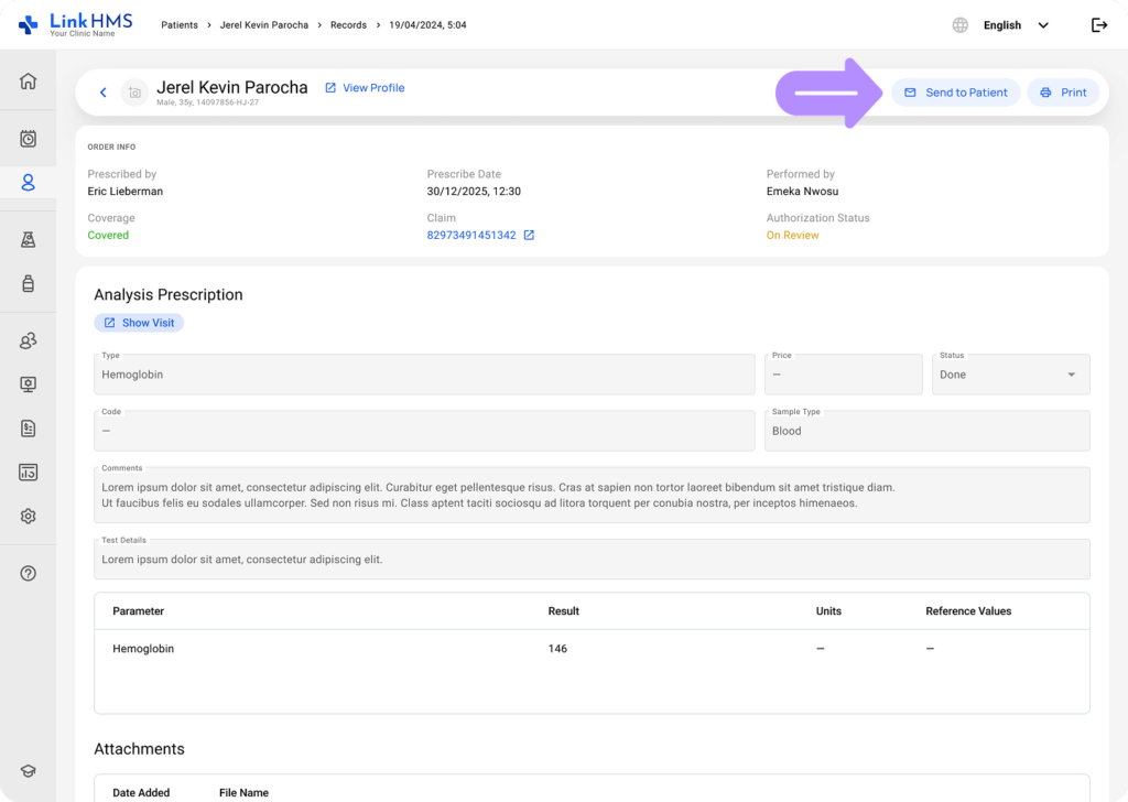 LinkHMS email notifications 5