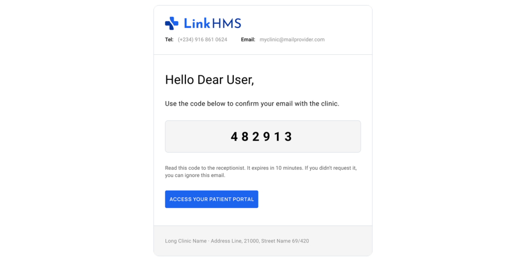LinkHMS email notifications 7