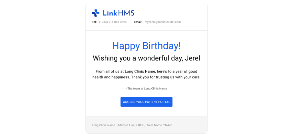 LinkHMS email notifications 9